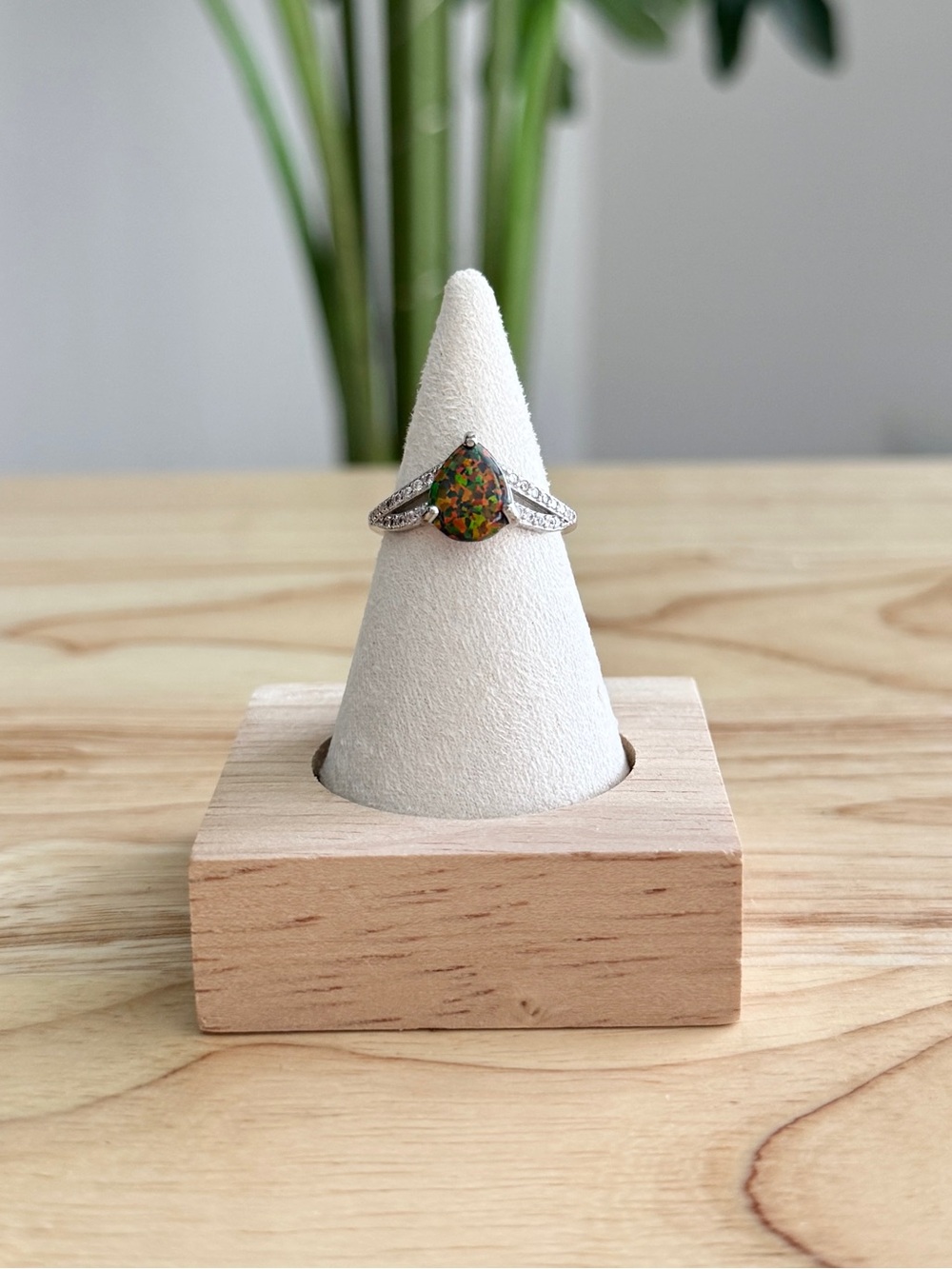 Ryze Party Oct Born to Shine Tanglow Opal Ring Size 7 | .925 Sterling Silver